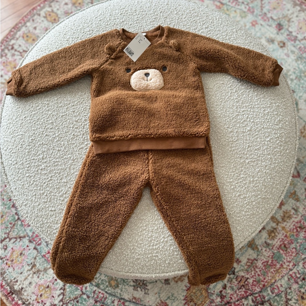 H&M Kids Boucle/Sherpa Bear Suit